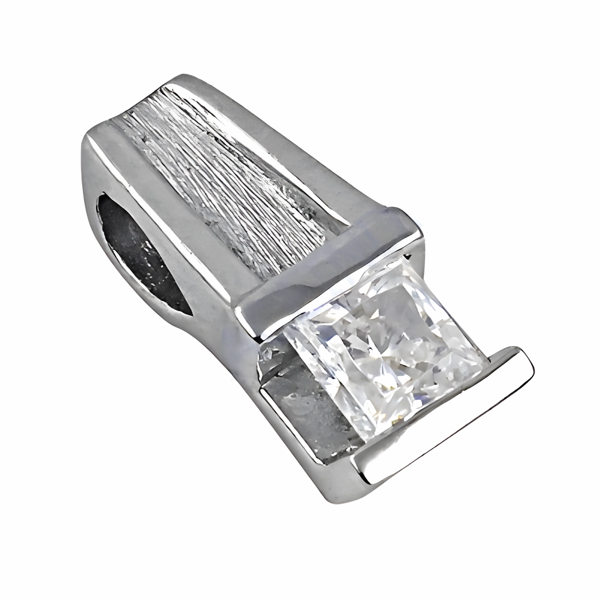 Chic Highlight For Father Newest Stylish CZ Gemstone Silver Pendant - Trendy Jewelry 2023