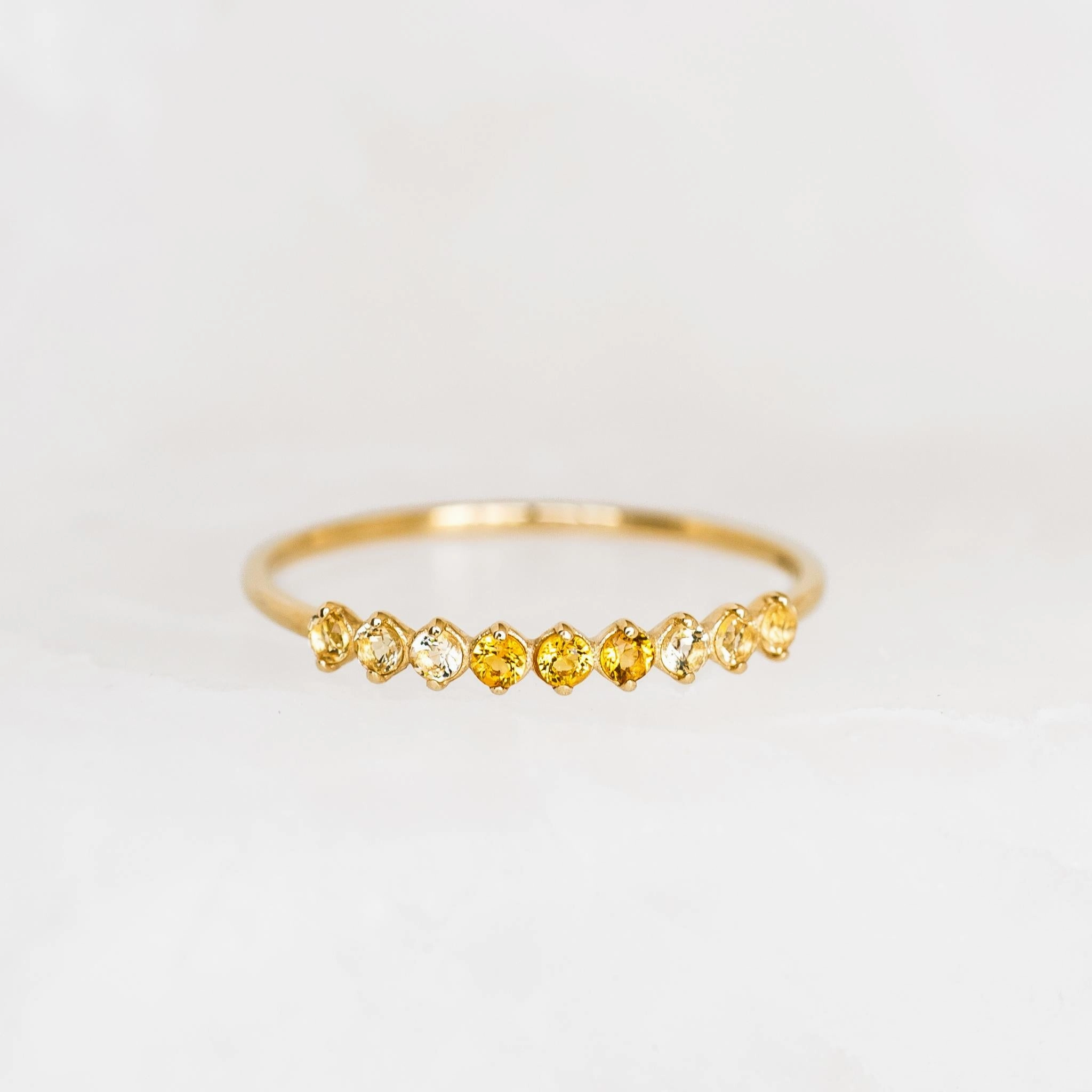 Chic Accent Unique product November Birthstone Ring 14k Gold - Ombre Citrine