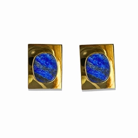 Ocean Lapis Earrings | Bold Blue Gemstones Contemporary Element
