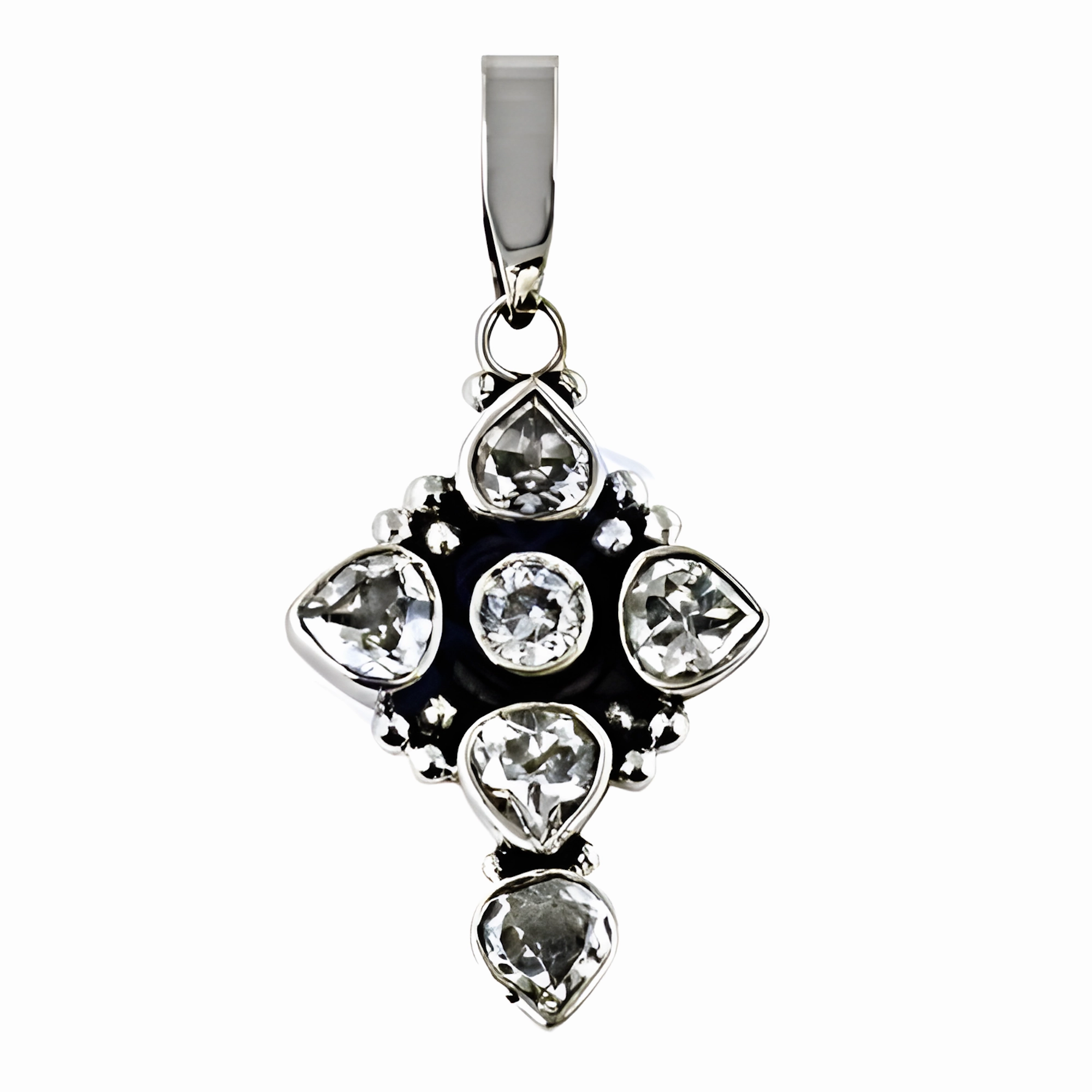 Great Adornment Petite Gift Top-Selling Cubic Zirconia Silver Pendant | Best CZ Gemstone Jewelry