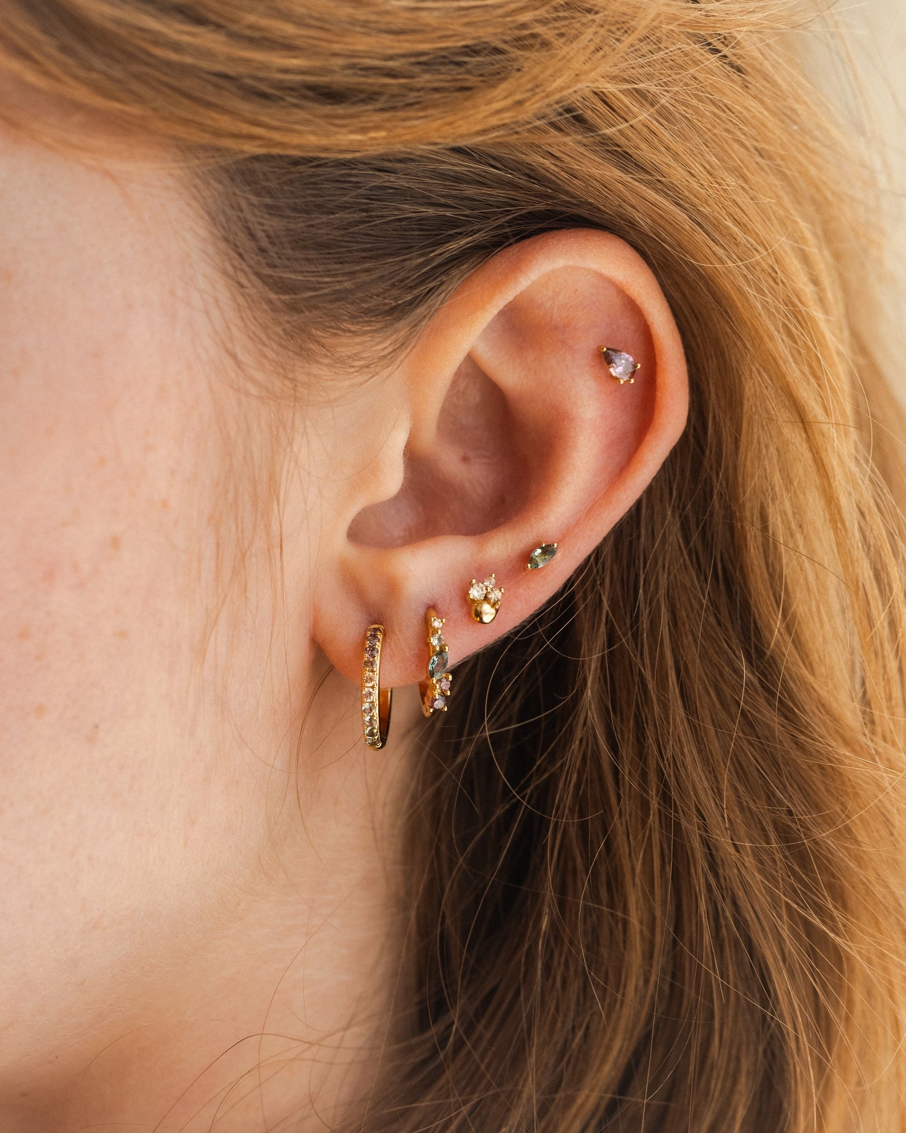 Petal Studs Secure Selection Beautiful Aesthetic