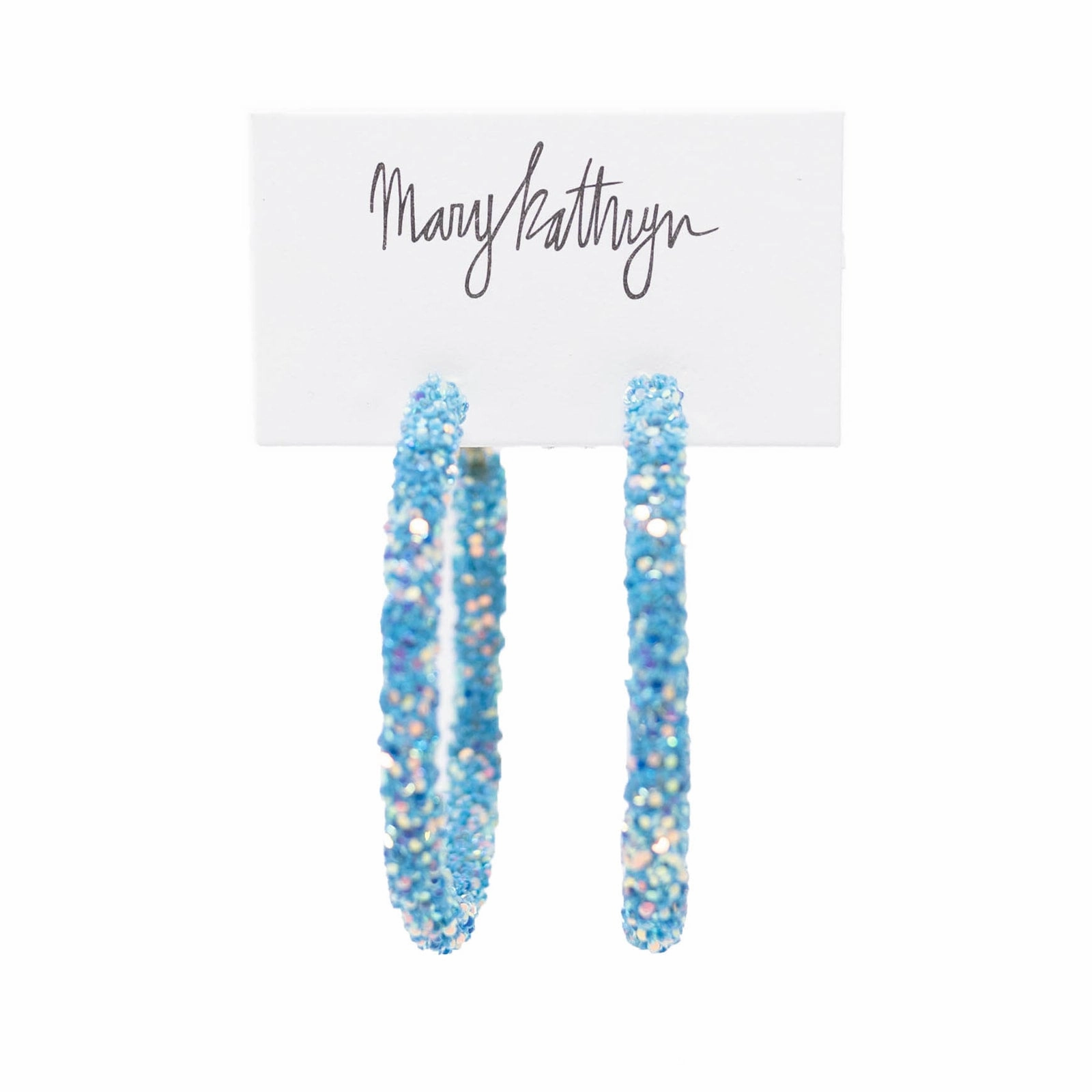 Chic Appeal Pacific Blue Glitter Hoops