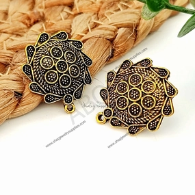 Golden stud earrings components metal earrings findings ESG81 Sophisticated Feature Fashionable Detail