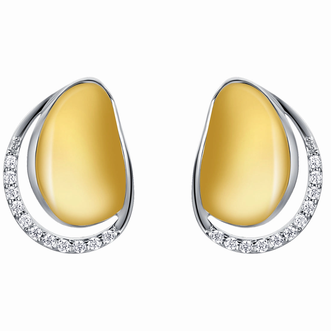 Two-Tone Sterling Silver Sun-Drop Earrings chic aesthetic Artistic Accessory