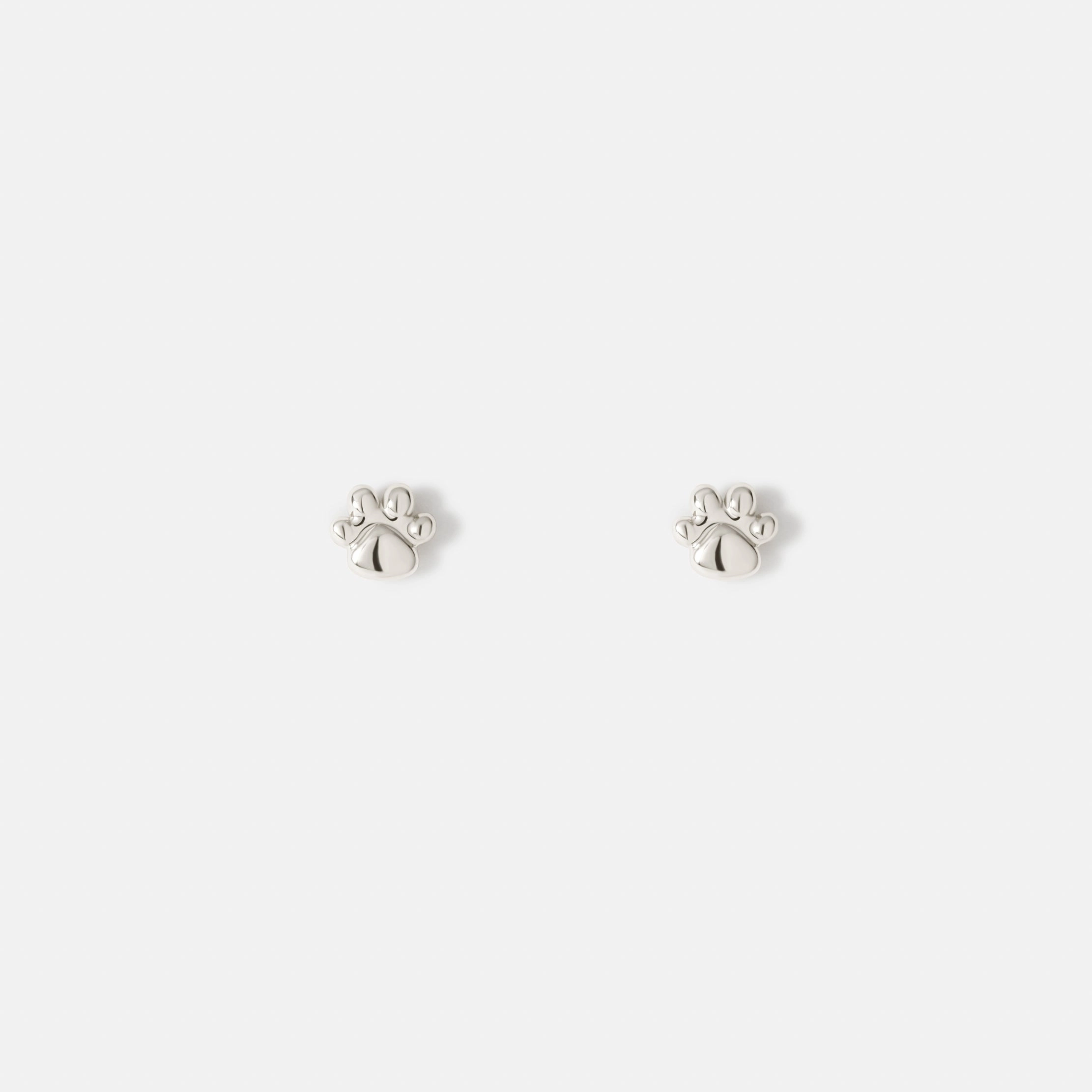 Radiant Accessory Square Piece Paw Print Studs