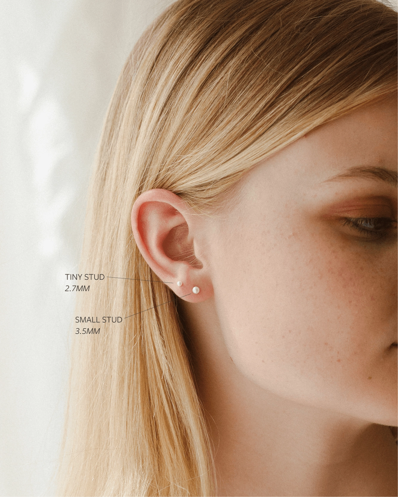 Pearl Studs Linear Jewelry