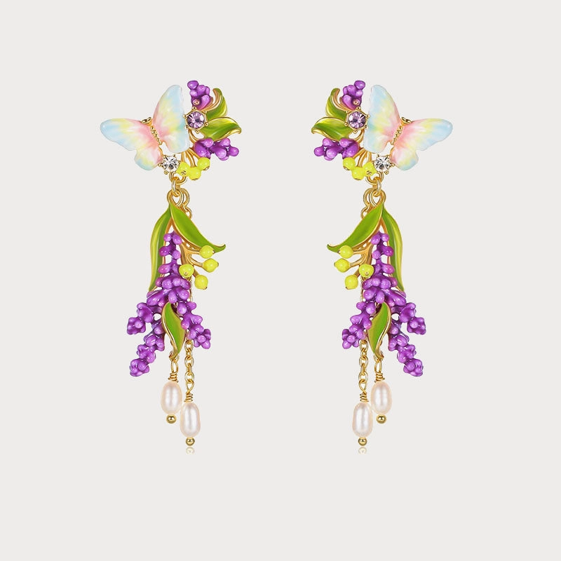 Lavender Butterfly Earrings All Day Look