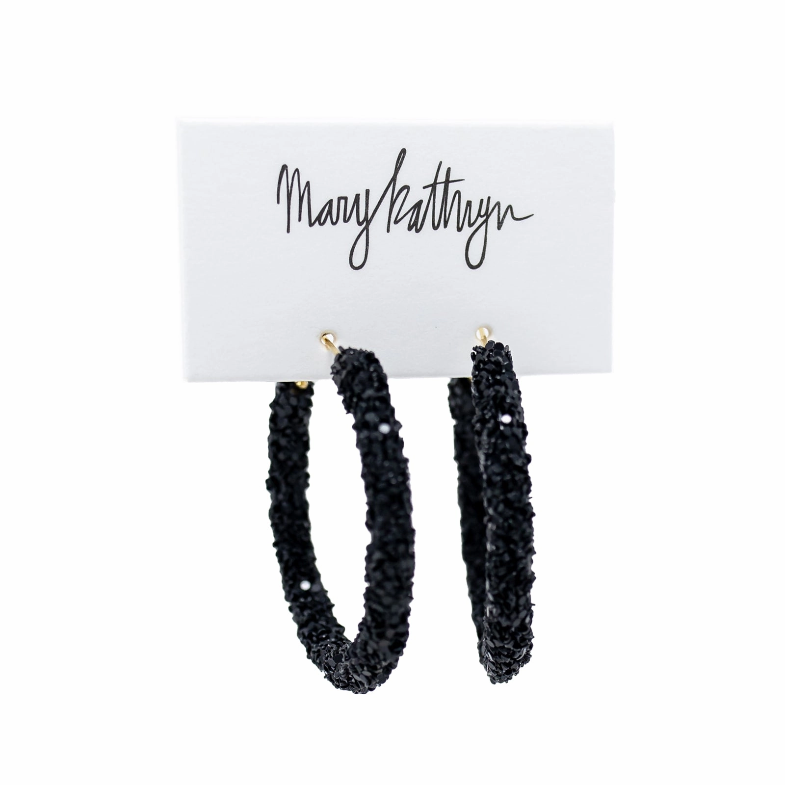 Black Glitter Hoops elegant design Shimmering Detail