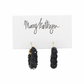Black Glitter Hoops Weekend Style