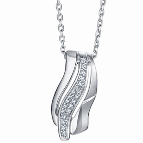 Sterling Silver Delicate Waves Pendant Modern feature