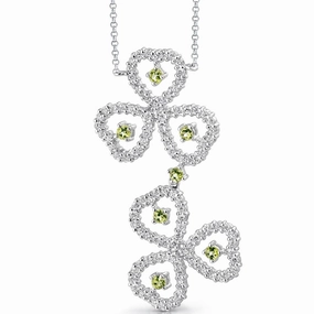 Peridot Pendant Necklace Sterling Silver Lightweight Jewelry Summer Feature