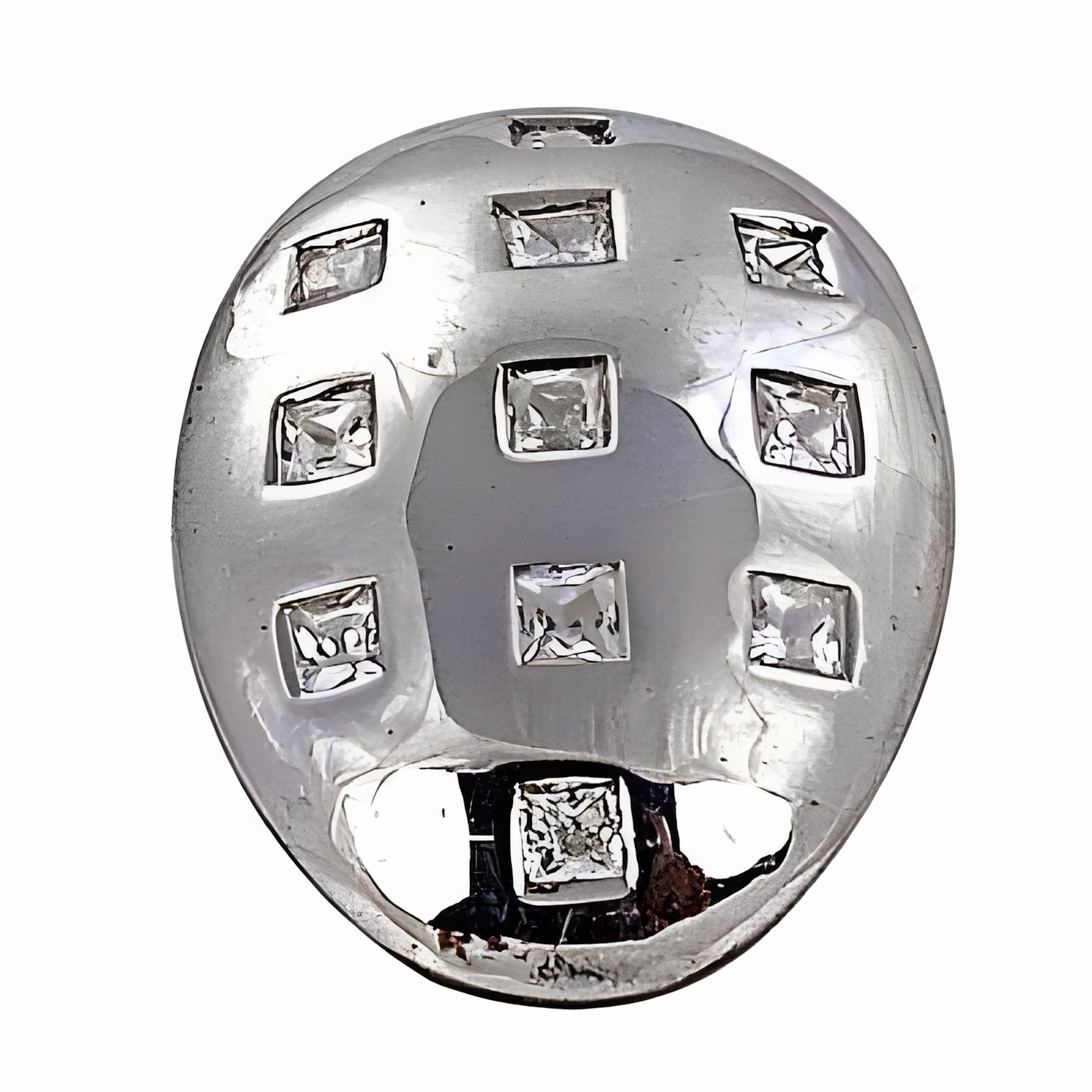 Stylish Cubic Zirconia Gemstone Silver Pendant - Fashionable Jewelry Beaded Strand Piece