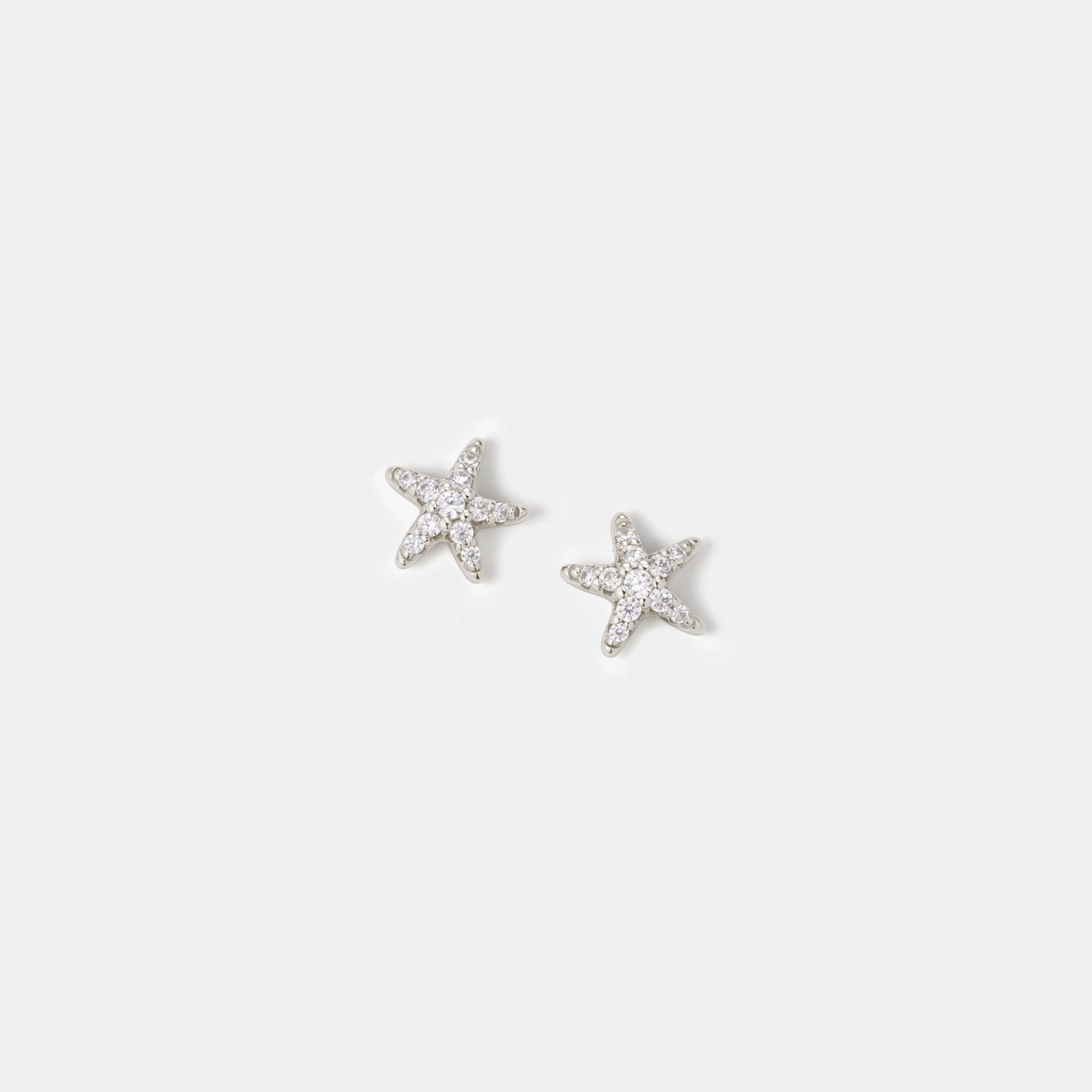 Spiral Ornament Refined Aesthetic Pav?? Sea Star Studs