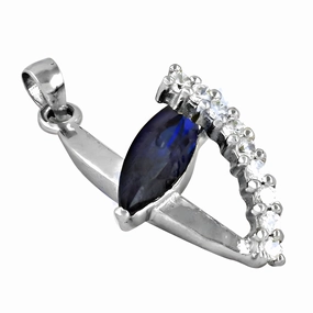 Elegant White Zirconia Silver Pendant - Fashionable Jewelry Event Gift Layered Look