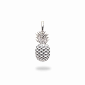 Casual Chain Accessory Pineapple Charm/Pendant in Sterling Silver - 15mm