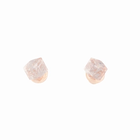 Glowing Feature Pink 3D Cube Stud Earrings