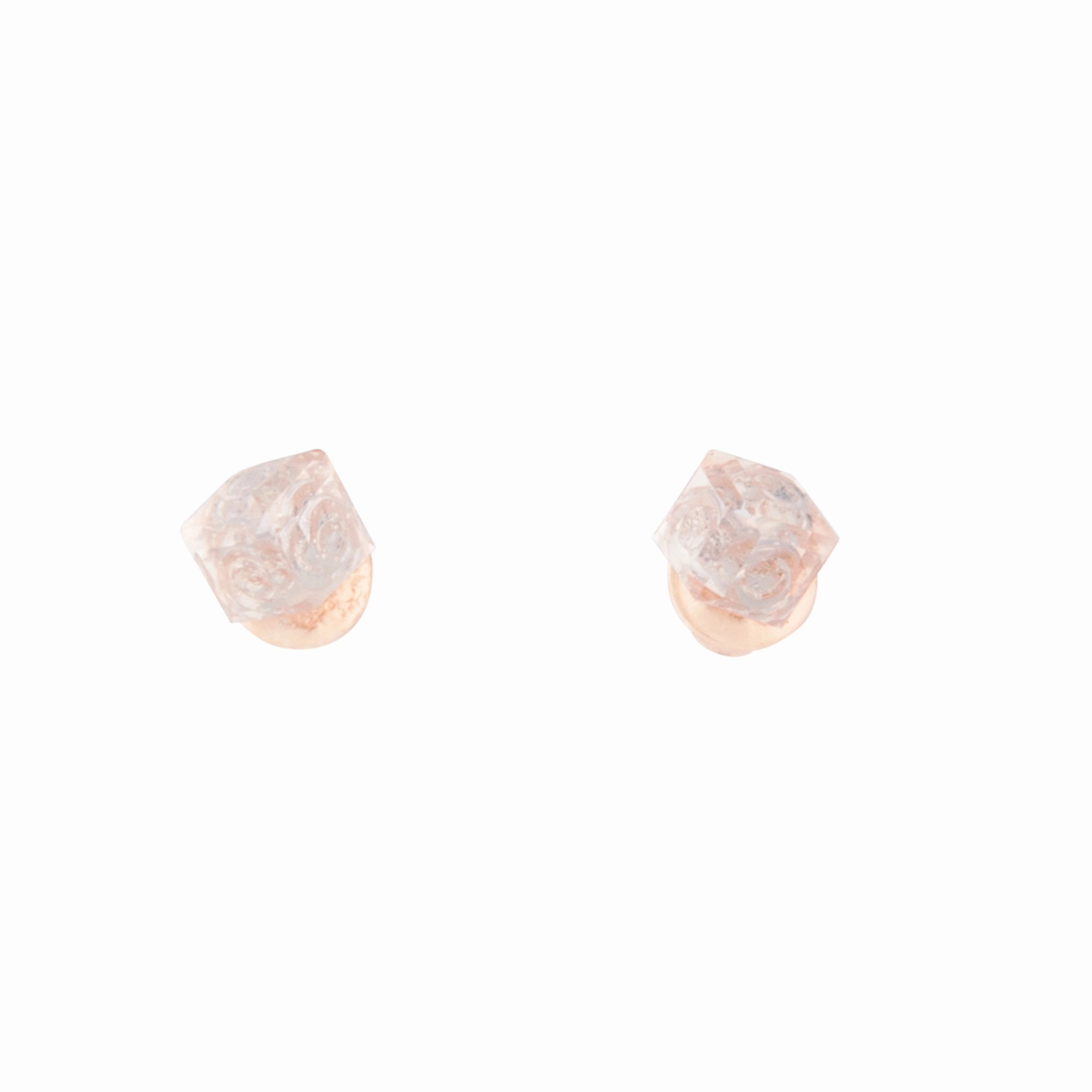 Glowing Feature Pink 3D Cube Stud Earrings