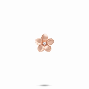 Plumeria Pendant in Rose Gold with Diamond - 11mm Premium item
