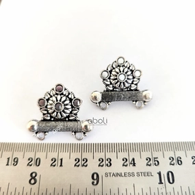 Silver earrings stud components metal earrings findings ESS75 party accessory Tiny Adornment