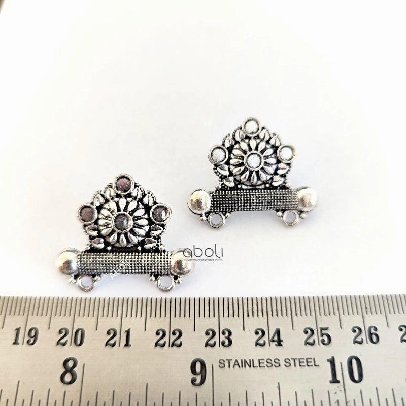 Silver earrings stud components metal earrings findings ESS75 party accessory Tiny Adornment