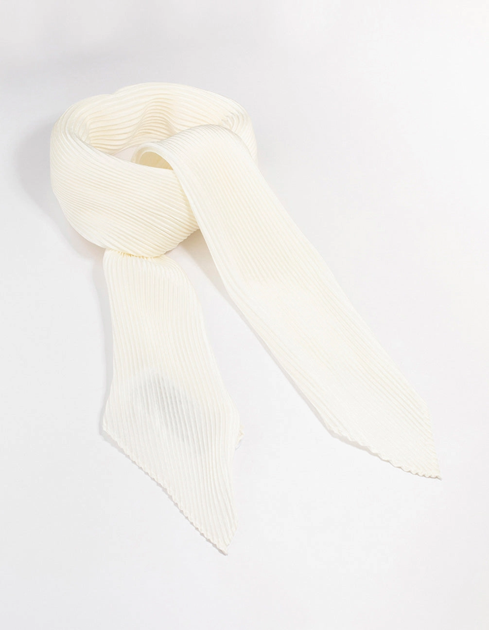 Pleated Satin Fabric Scarf Soft Highlight