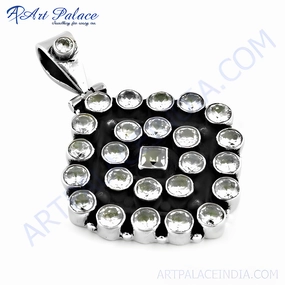 Stunning Arrival Crystal CZ Gemstone Silver Pendant - Elegant Jewelry for Every Occasion Seasonal Mood