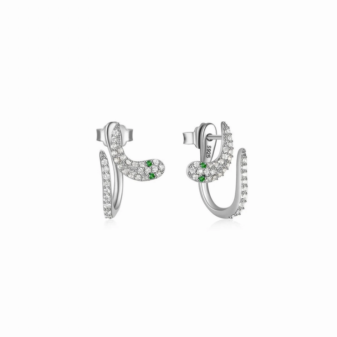 Exquisite Essential Silver Snake Irregular Earrings