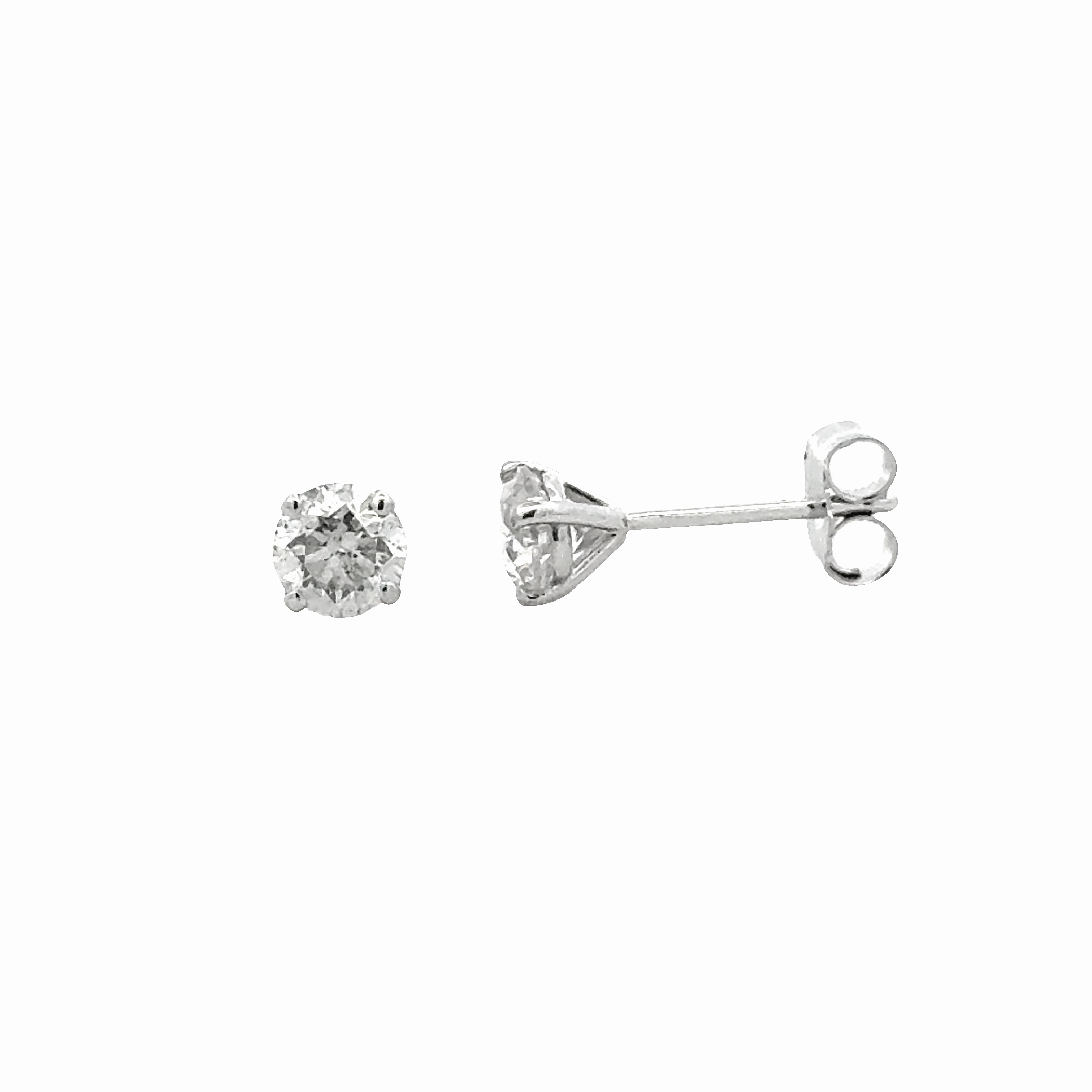 0.80cttw Round Diamonds in Four Prong Martini Earrings Matte Ornament