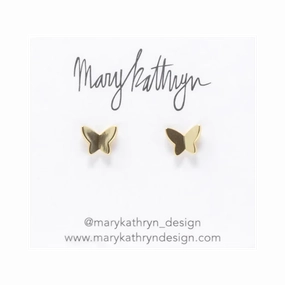 premium design Gold Butterfly Studs