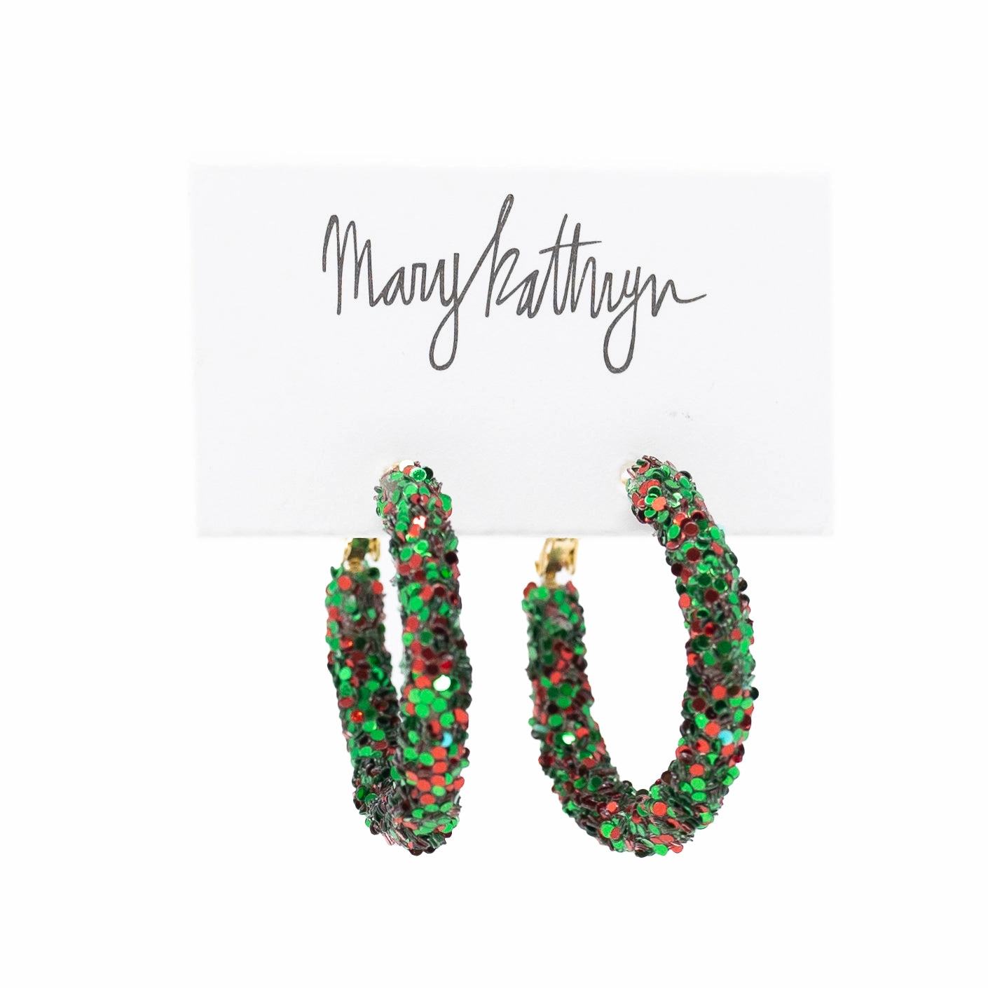 Classic Design Layering Game Red / Green Mixed Glitter Hoop