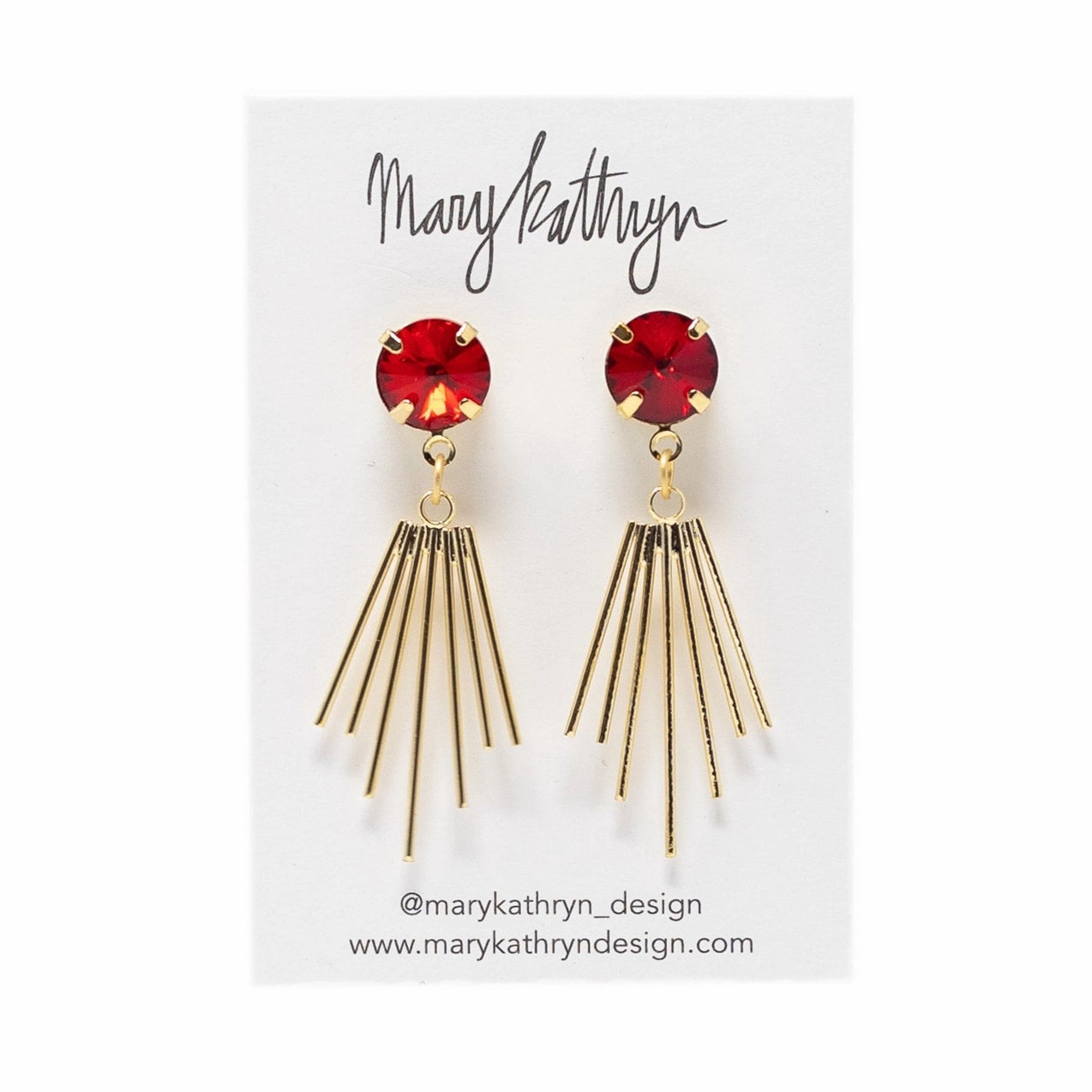 Bold Craftsmanship Shining Look Red Cleopatra Earrings