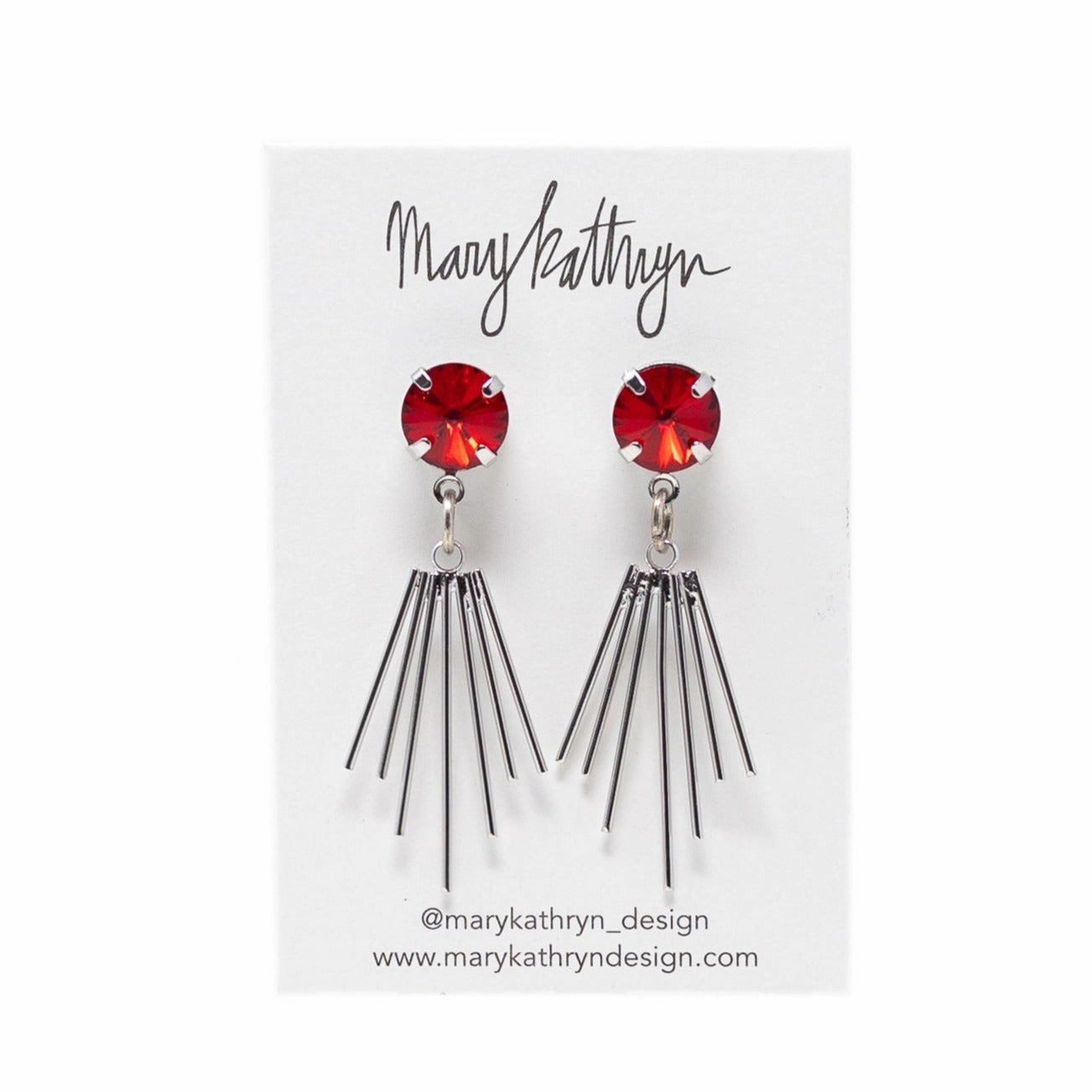 Glamorous Appeal Sparkling Touch Red Cleopatra Earrings