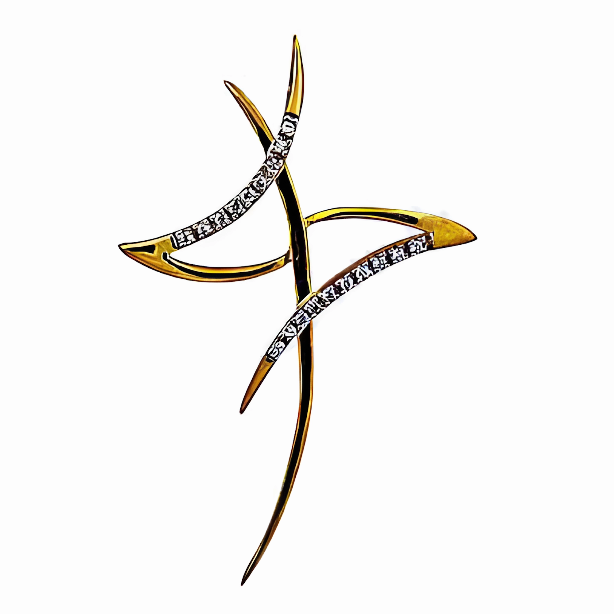 Superb Adornment Handcrafted Gold-Plated Silver Pendant with Cubic Zirconia - Elegant Jewelry