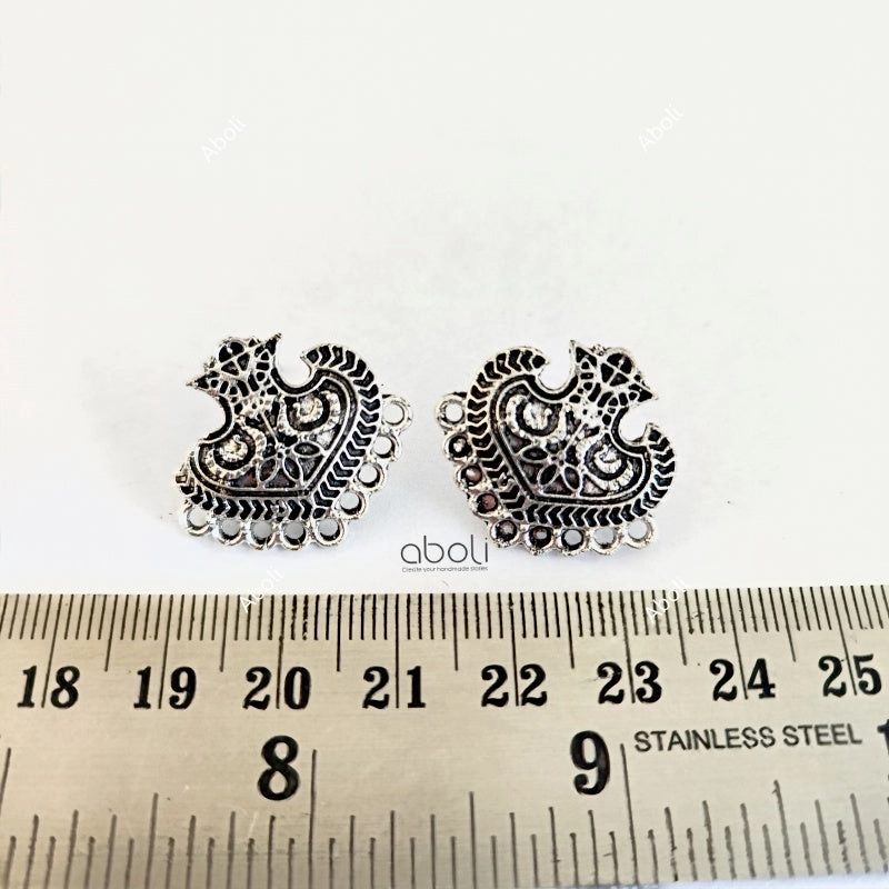 Silver earrings stud components metal earrings findings ESS70 Splendid Jewelry