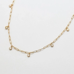 Lovely Gift Artistic Spirit Chain Link Opal Choker Necklace