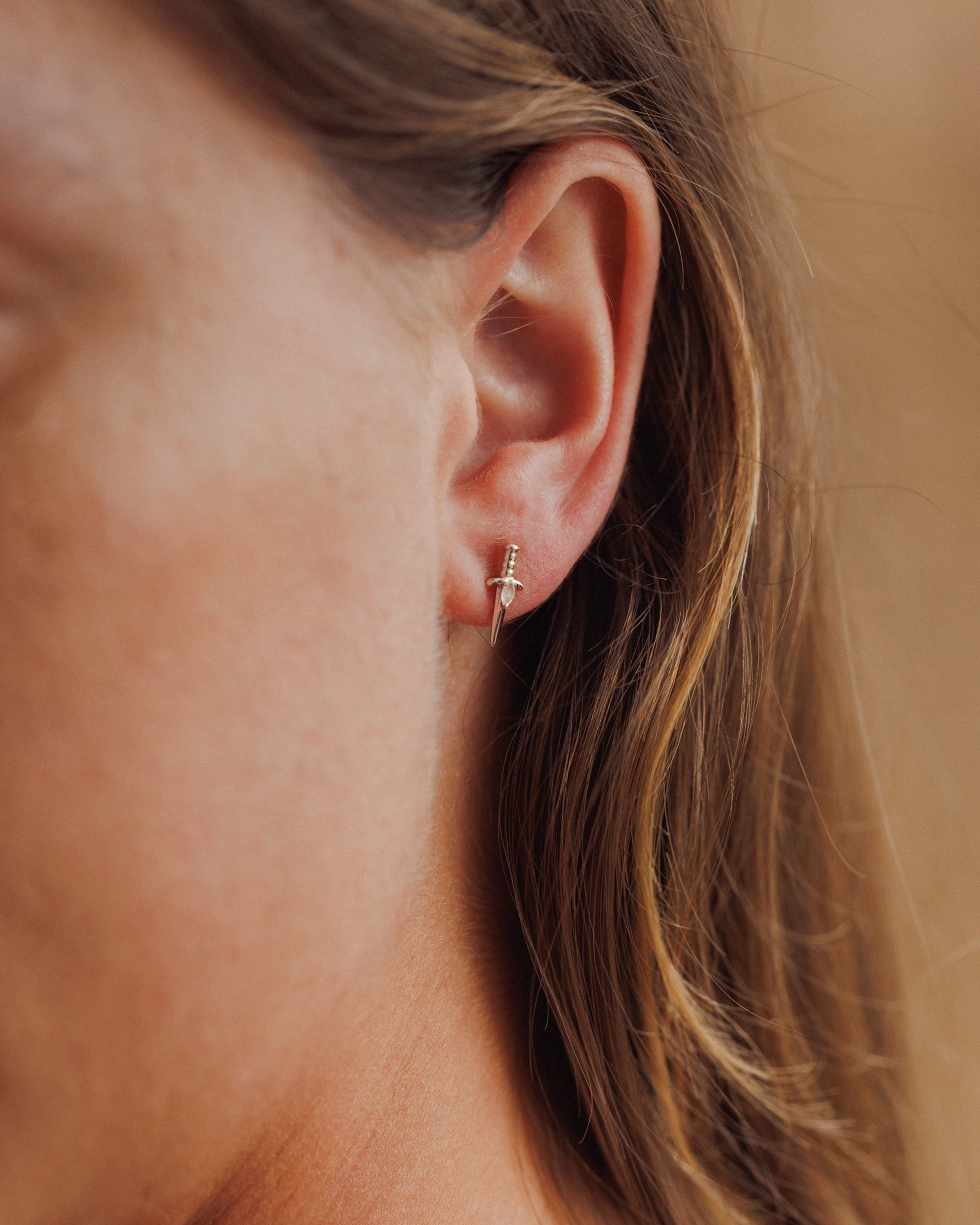 Moonstone Dagger Studs Luxurious Decor