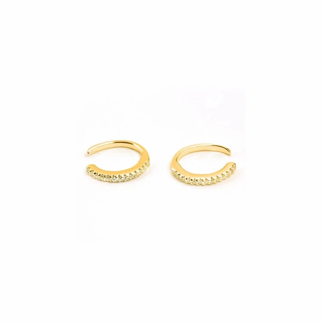 SPARKLE GOLDEN EARCUFF Statement Accent