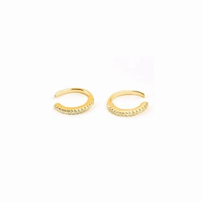 SPARKLE GOLDEN EARCUFF Statement Accent