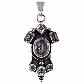 Elegant 925 Silver Jewelry: Crystal Cubic Zirconia Pendant Festival Season