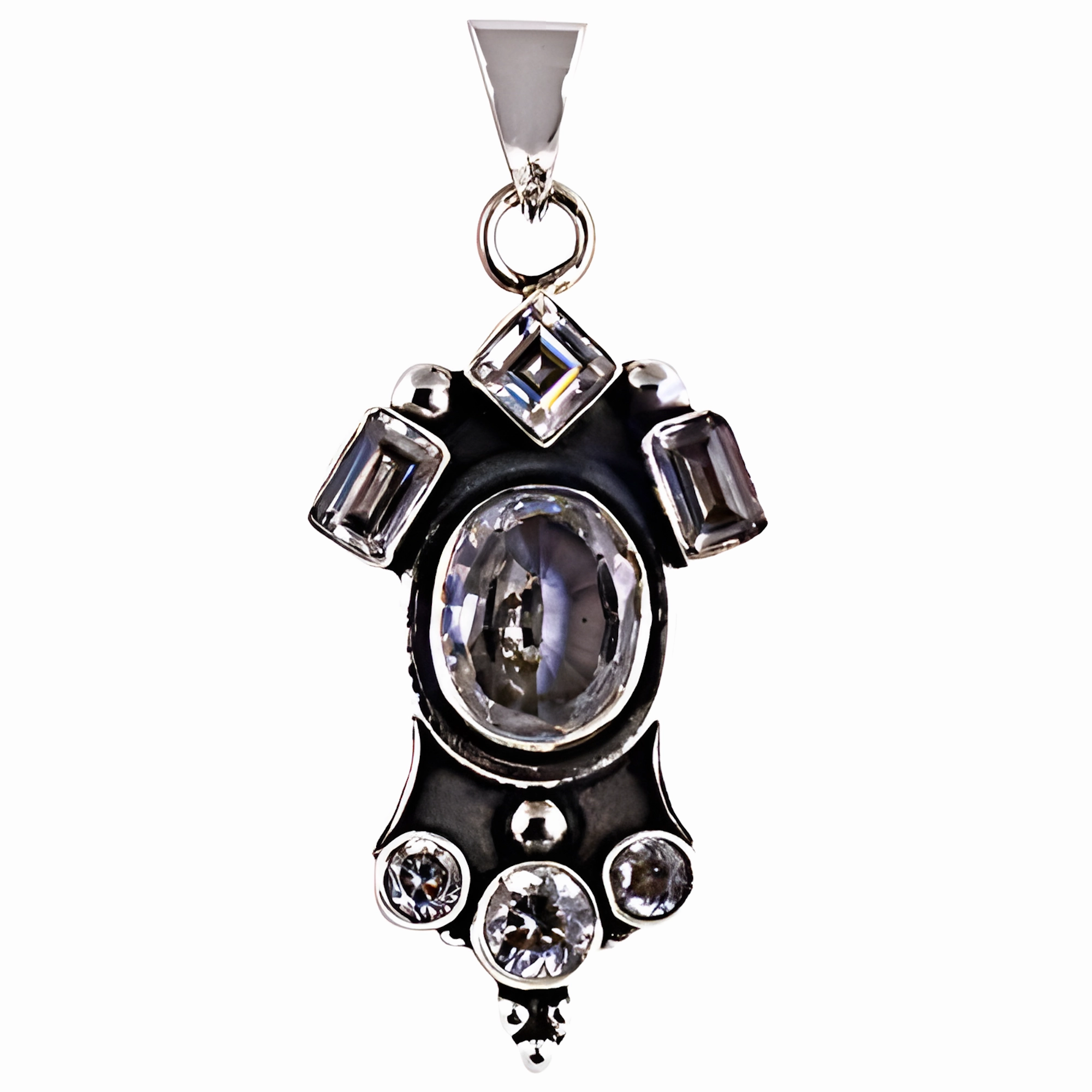 Elegant 925 Silver Jewelry: Crystal Cubic Zirconia Pendant Festival Season