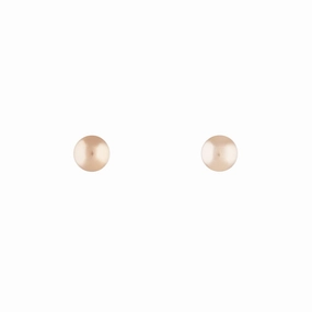 Seasonal Light Rose Gold Small Plain Ball Stud