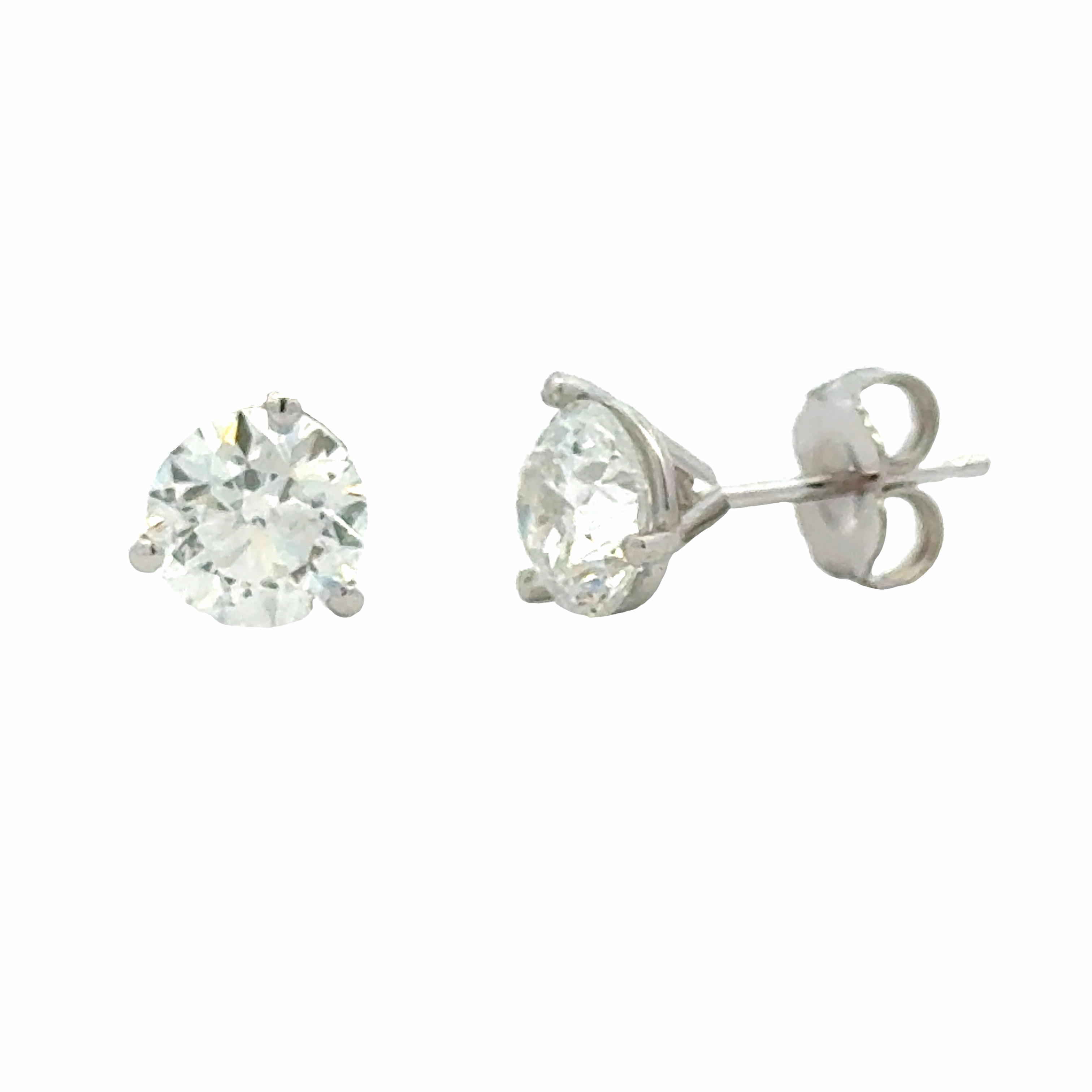 Charming Embellishment Gorgeous Decoration Round Diamonds in Three Prong Martini Earrings, 1.66cttw