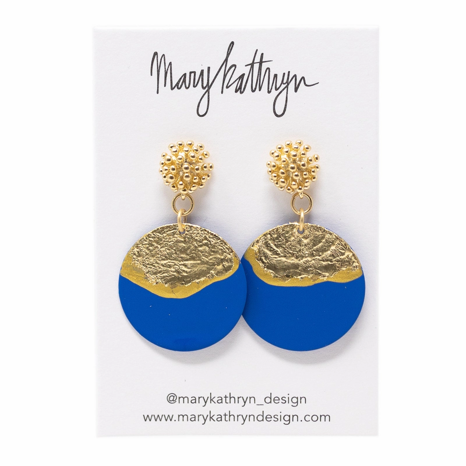Shimmer Mood Royal Blue Lorelei Disc Earrings