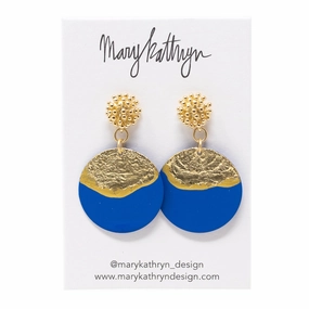 Shimmer Mood Royal Blue Lorelei Disc Earrings