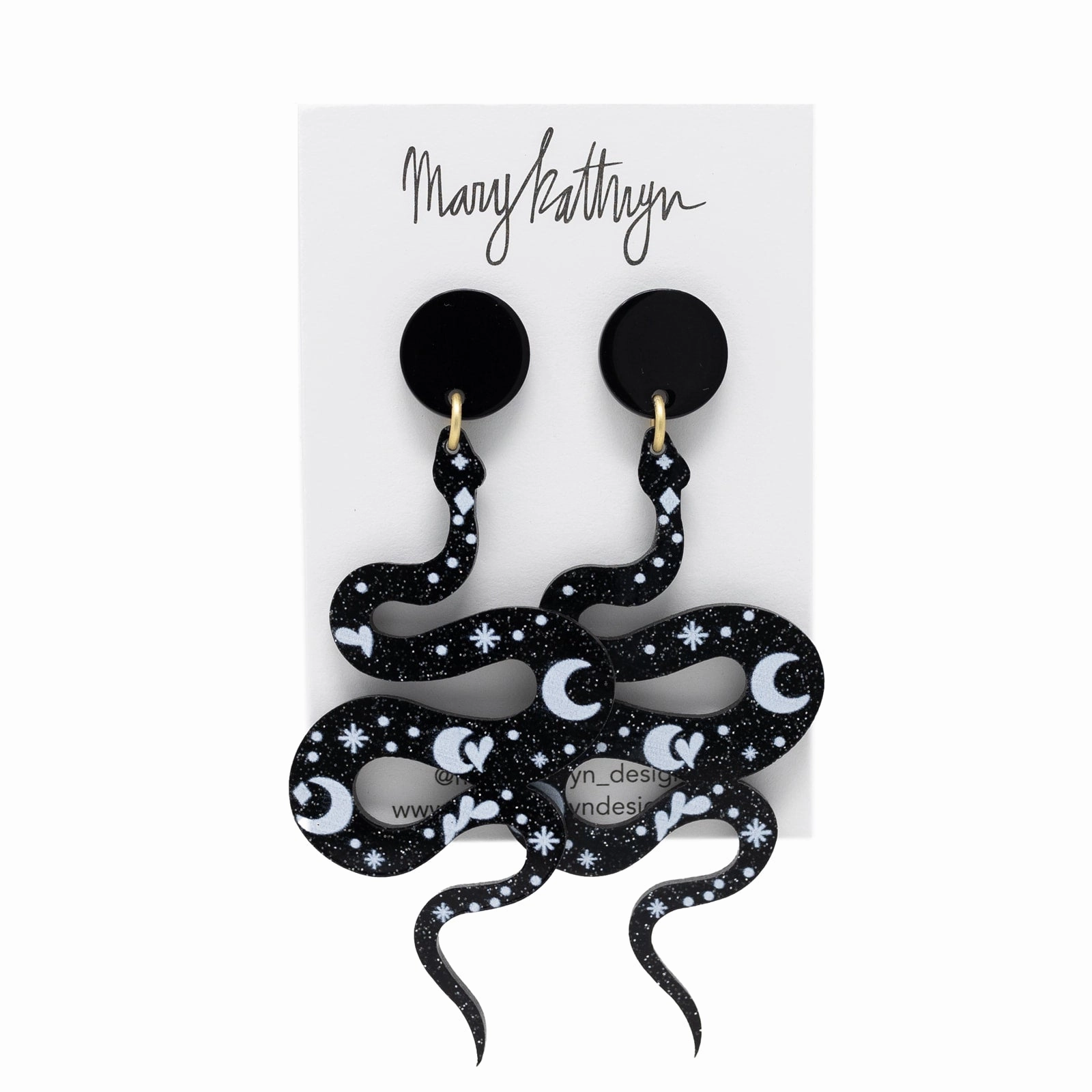 Alluring Charm Sabrina Snake Dangles (BLACK)