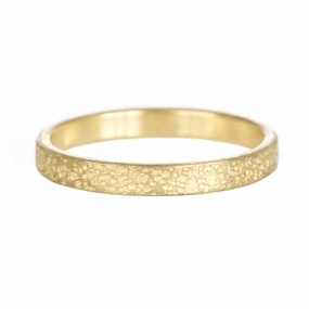 Brunch Look Holiday Glow Sand Texture Band - 18ky Gold, 18kpw Gold