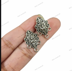 Lightweight Finish Silver earrings stud components metal earrings findings ESS51