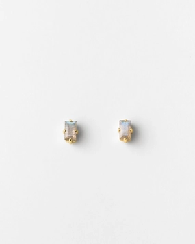 Beautiful Decoration Labradorite Grand Baguette Studs