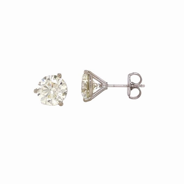 Formal Accessory 0.29cttw Round Diamond in Three Prong Martini Earrings