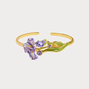 Casual Gift Iris Flower Cuff